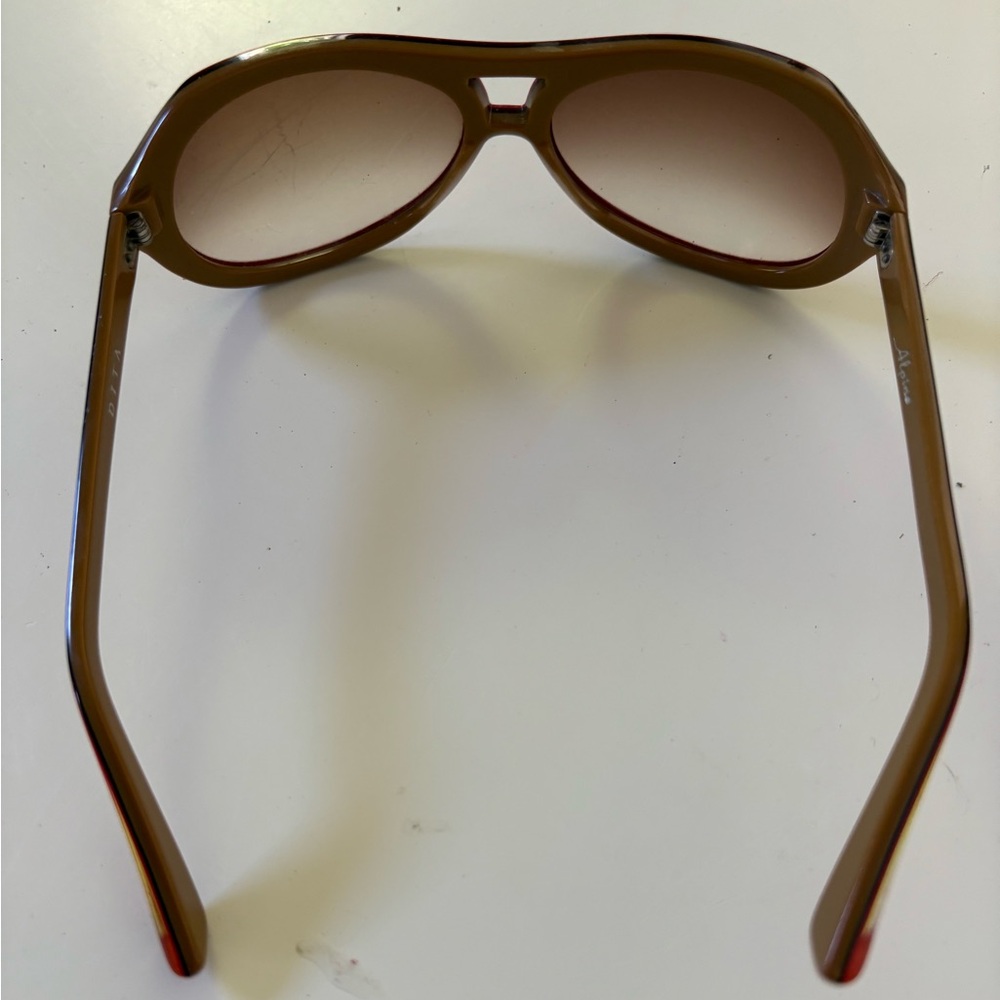 Vintage Dita Alpine Aviator Sunglasses Orange Brown - Picture 5 of 6